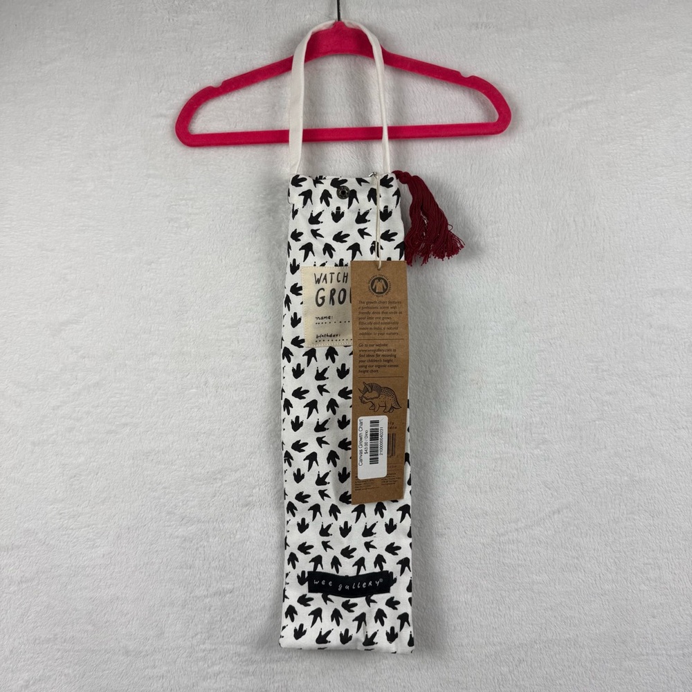 ONLY the Carrying BAG wee gallery DINO Organic Canvas Growth Chart Black & White